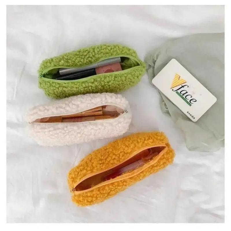 1 Pcs Korean Style Stationery Kawaii Pencil Case for Kids Gift Canvas Simple Pen Storage Bag Student School Office Supplies