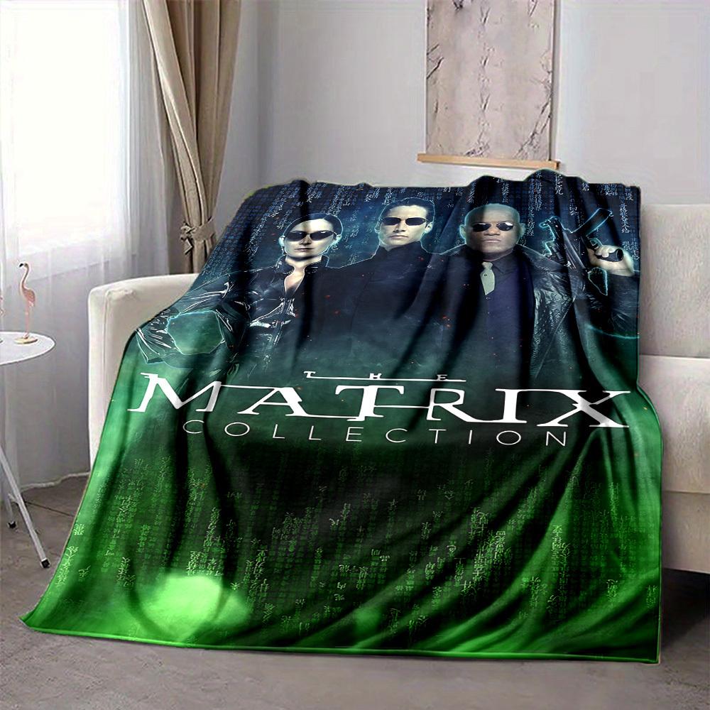 1 Stück Matrix-Decke Leichte Flanell-Kuscheldecke für Sofa, Bett, Reise, Wohnzimmer, Büro, Couch, Sessel und Bett