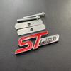 3D Metal ST Line Logo Car Front Grill Emblem Sticker Rear Trunk Badge For Ford Kuga MK3 MK4 S Max Focus Puma Fiesta Accessories