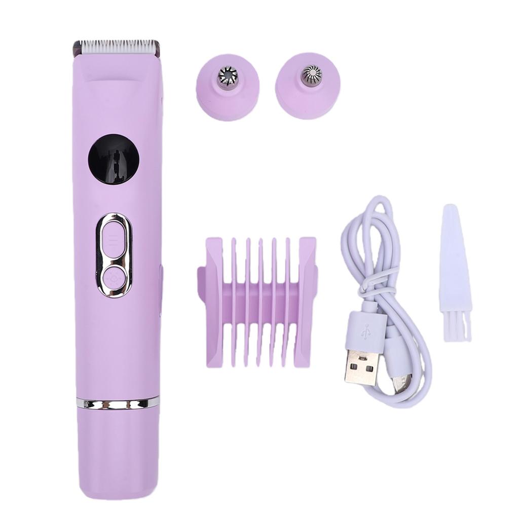 Women Bikini Hair Trimmer 6500 RPM 4 in 1 Nose Hair Eyebrow Trimmer with LED Light IPX7 Water Proof for Wet Dry Use
