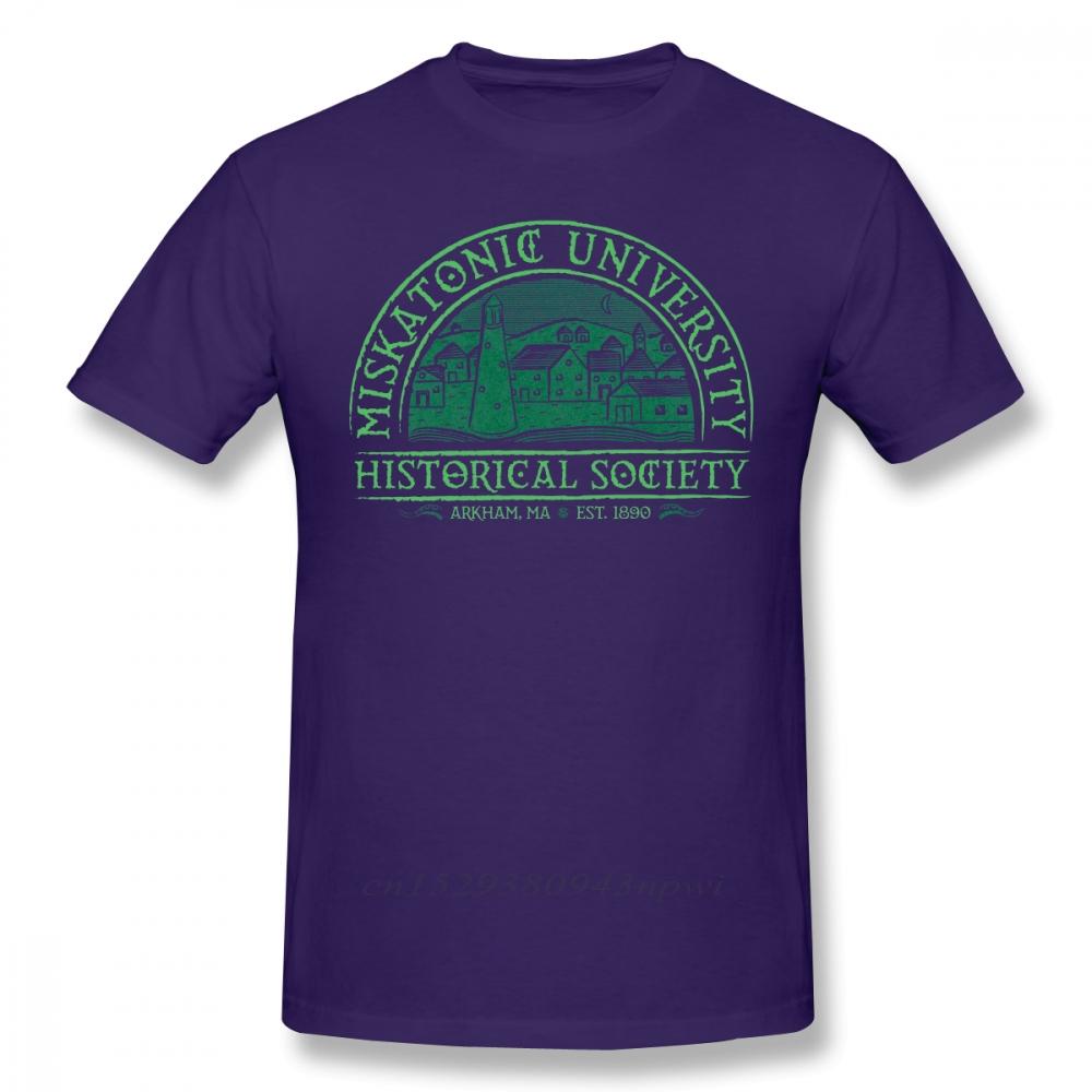 Arkham Horror T Shirt Miskatonic Historical Society TShirt Man Cotton Tee Shirt Cute Oversized Printed ShortSleeve Tshirt