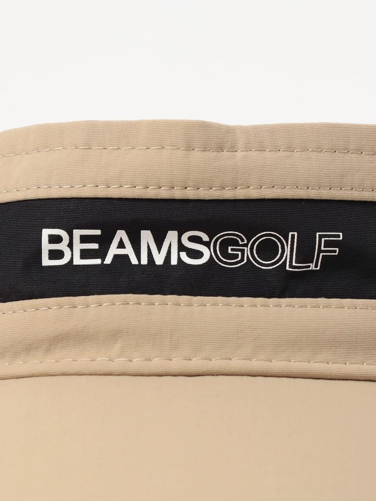 Beams Golf Logo Tape Sun Visor Free 81410359965 Women's Hat, Beige, Size,
