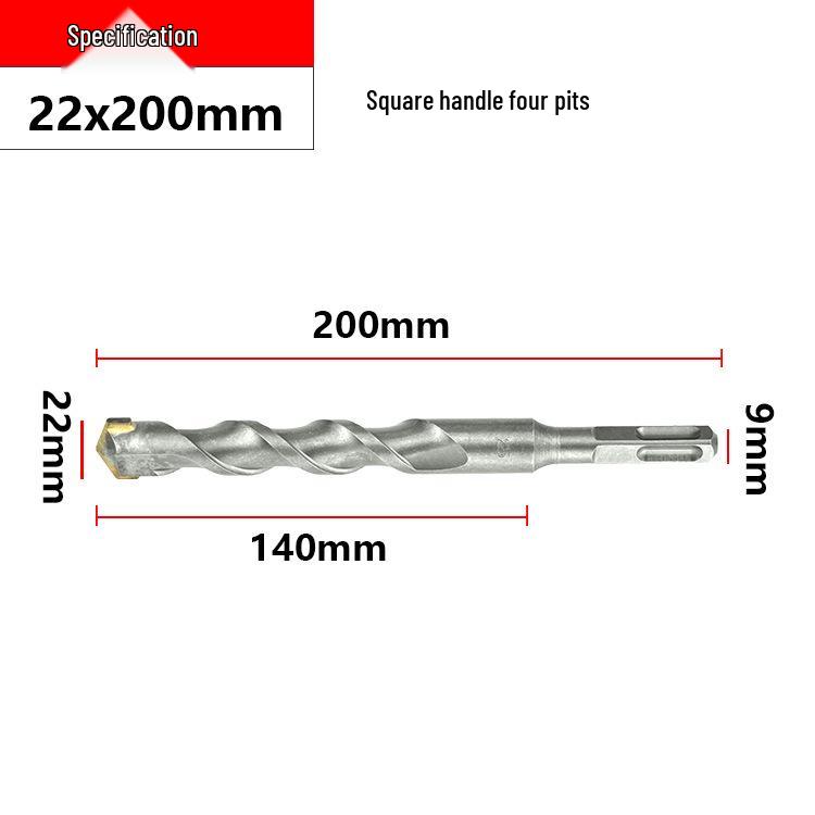 Round & Square Shank Concrete Hammer Drill Bit for Wall Drilling
