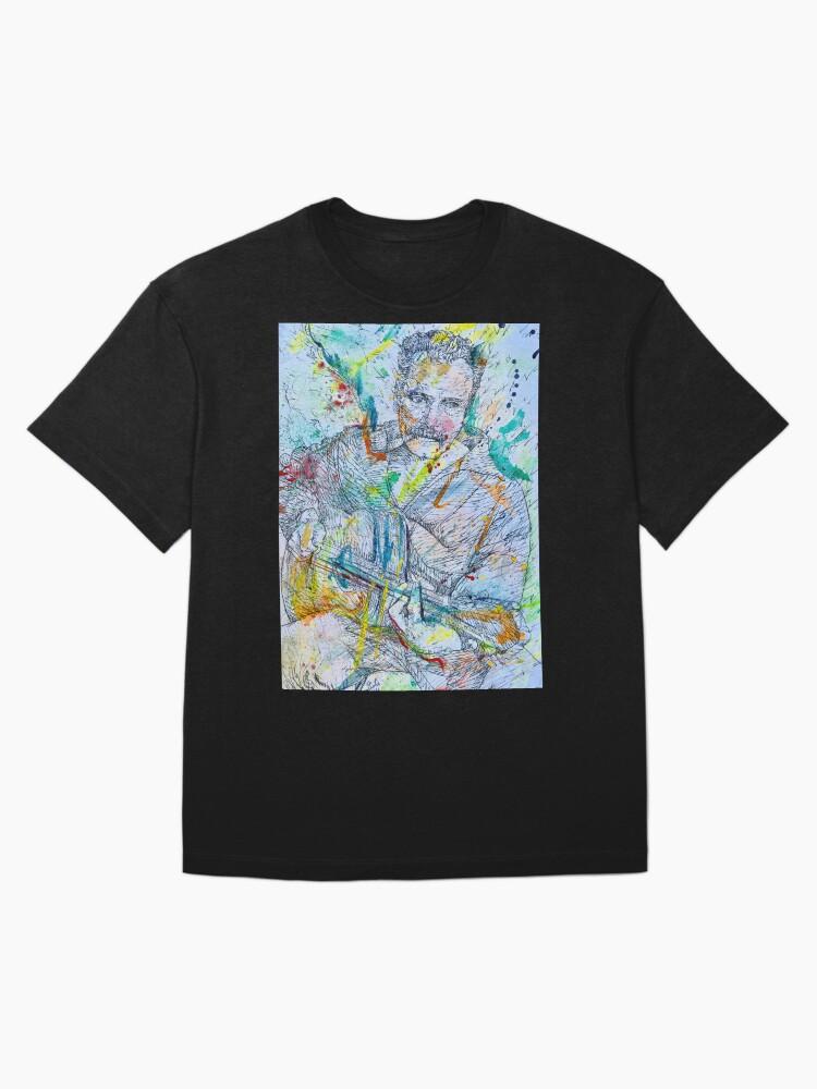 Georges Brassens GEORGES BRASSENS Watercolor Portrait Oversized T-Shirt
