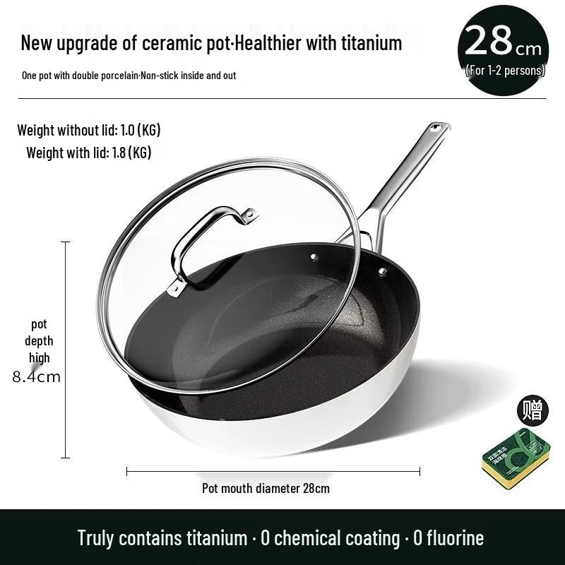 DUMIK Titanium Ceramic Non-Stick Frying Pan