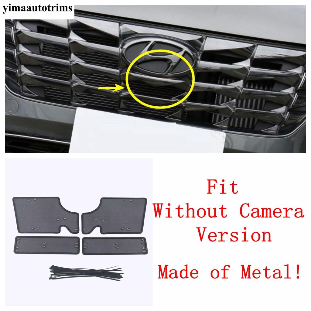 

Car Front Middle Grille ect Screening Mesh Net Grille Dust Protection Trim Accessories Fit For Hyundai Tucson NX4 - Without Camera