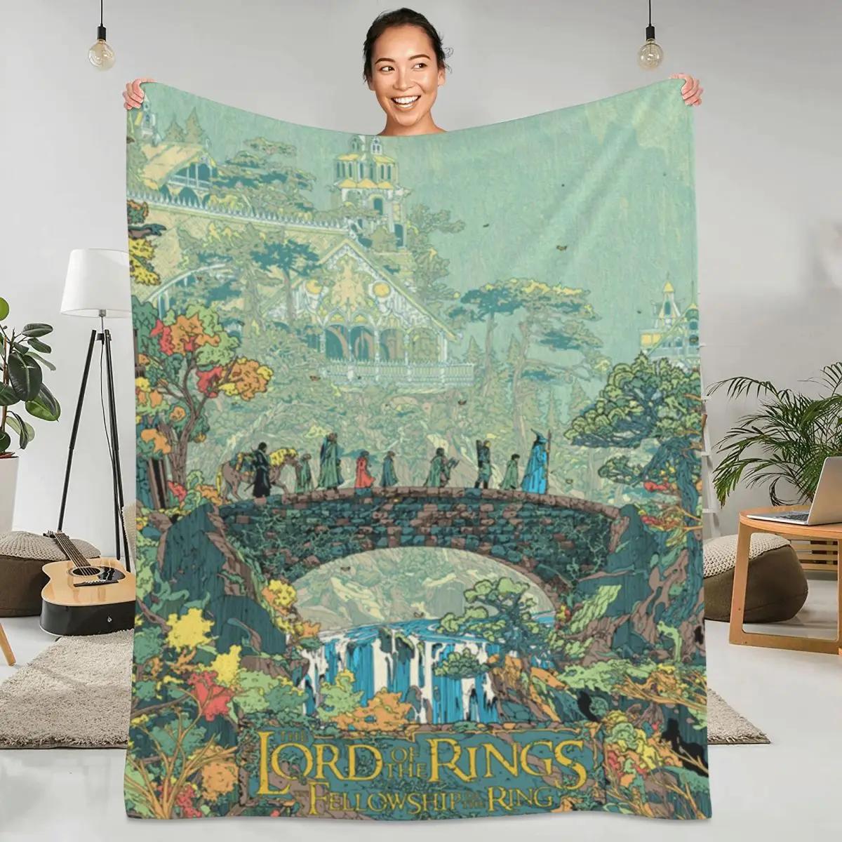 

Вінтажне кільце Lord Movie Flannel Blanked Peace Nature Тепла ковдра для крісла Диван-ліжко Новинка Покривало Покривало на диван-ліжко 100x150cm