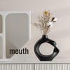 Elegant Ceramic Twisted Flower Vase - Home Decoration Creative Round Pottery Luxury Holder