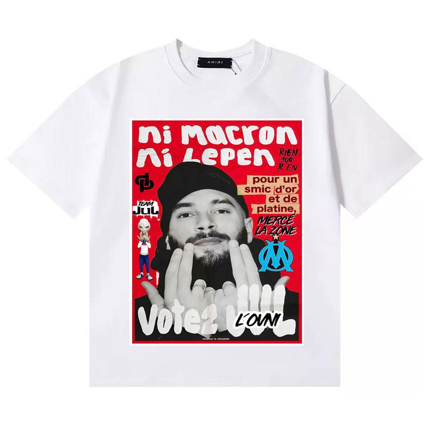 Französischer Rapper Vote2 JUL Merch Grafiken T-Shirts Unisex Damen HipHop Übergroßes T-Shirt Kurzarm Gothic Lässiges T-Shirt Unisex