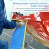 2 Rolls Pre-Adhesive Masking Film Painter's Plastic Film with Tape Plastic Sheeting Automotive Paint Masking Film Assorted Automotive