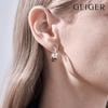 White Wide Earrings GISVEE116