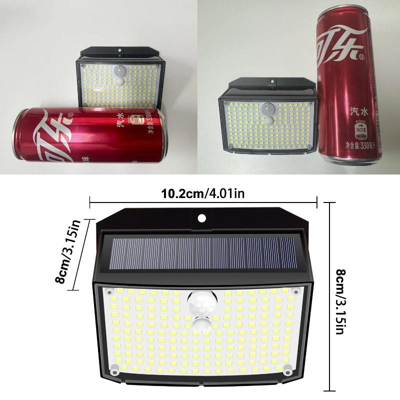 4/2/1 Outdoor Solar Light 158 LED Outdoor Solar Light LED Solar Security Lights Garden Waterproof 3 Modes Wall Lamp Fence Yard