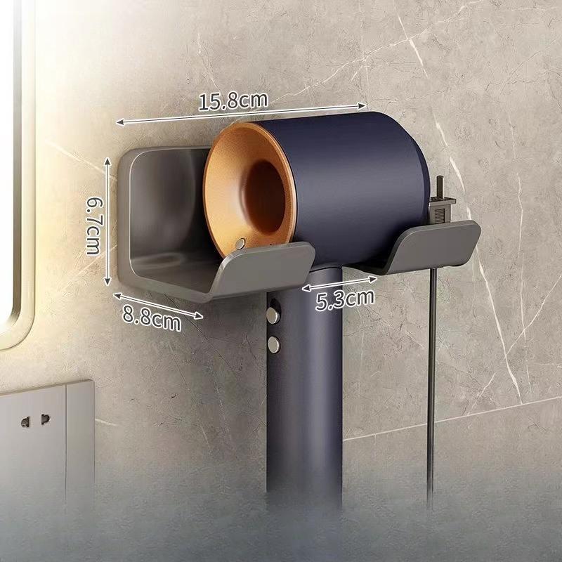 (No Hair Dryer)1 Pc Storage Rack Air Dryer Rack Wall Mounted Rack Bathroom Rack Storage Rack Accessories Storage Rack