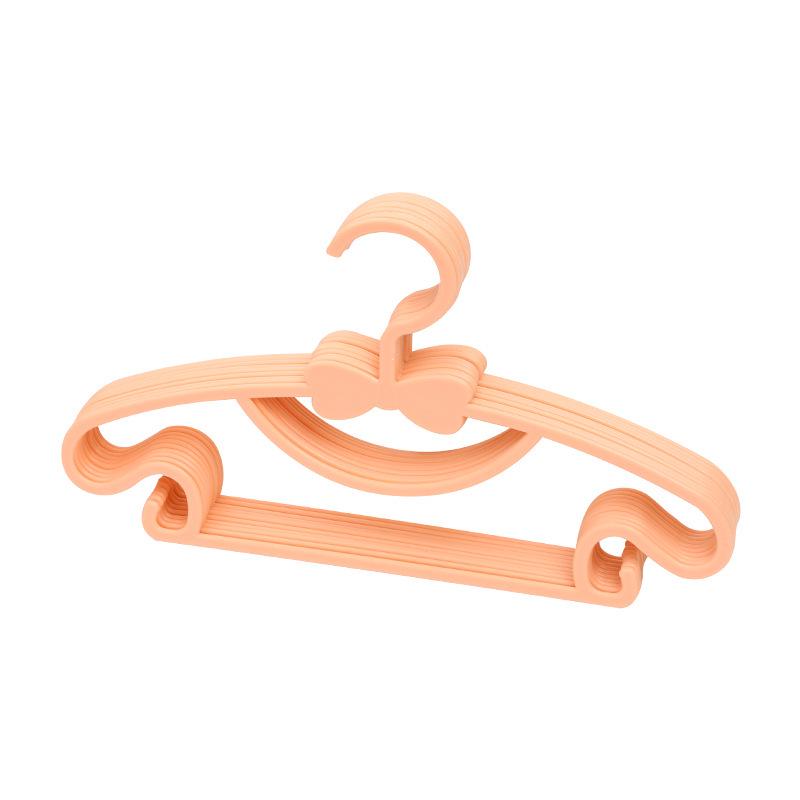 Plastic Kids' Clothes Hanger - Thickened Bow Design for Infants and Home Use