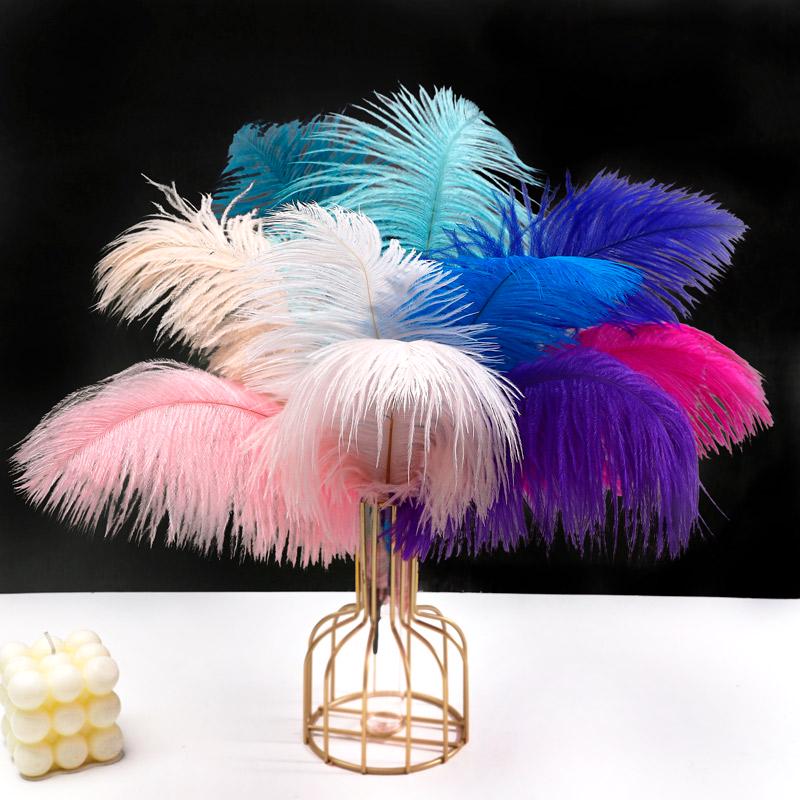 Imported Colored Ostrich Feather Bouquet for DIY Floral Arrangements