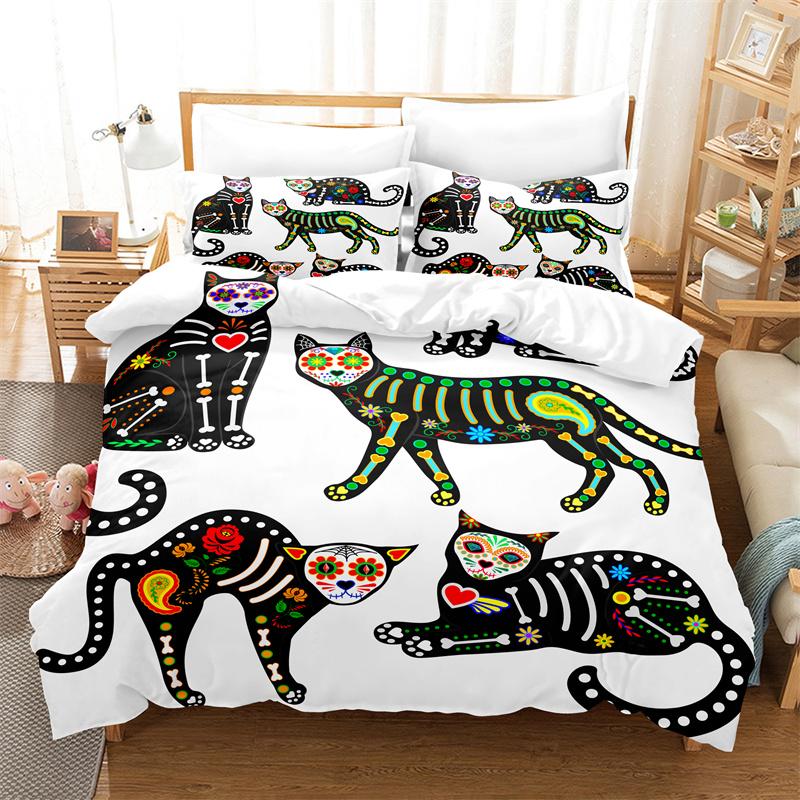 Colorful Animal Duvet Cover Set Fashion Bedding Set Lovers Linen Queen Bed Boy Girl Comforter Cover Set Children Bedding Set