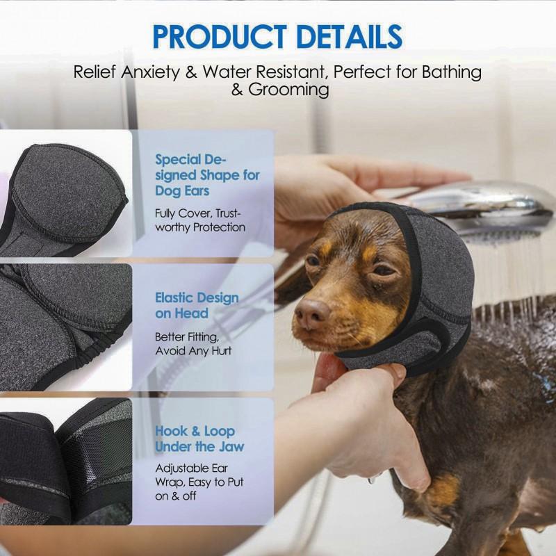 Dog Calming Ear Cover Noise Reduction Headband Anxiety Relief Soft Knit Pet Hood Size S M L