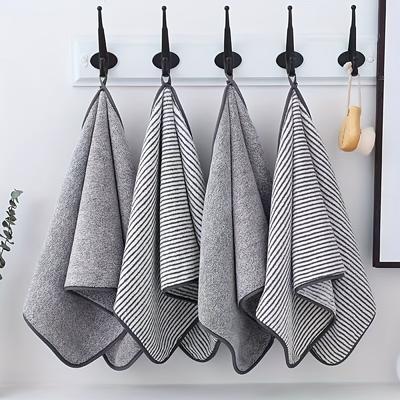 1 adet Bambu El Havlusu Emici ve Hızlı Kuruyan Süper Yumuşak Cilt Dostu Banyo Havlusu Ev Banyo İçin 35x75cm