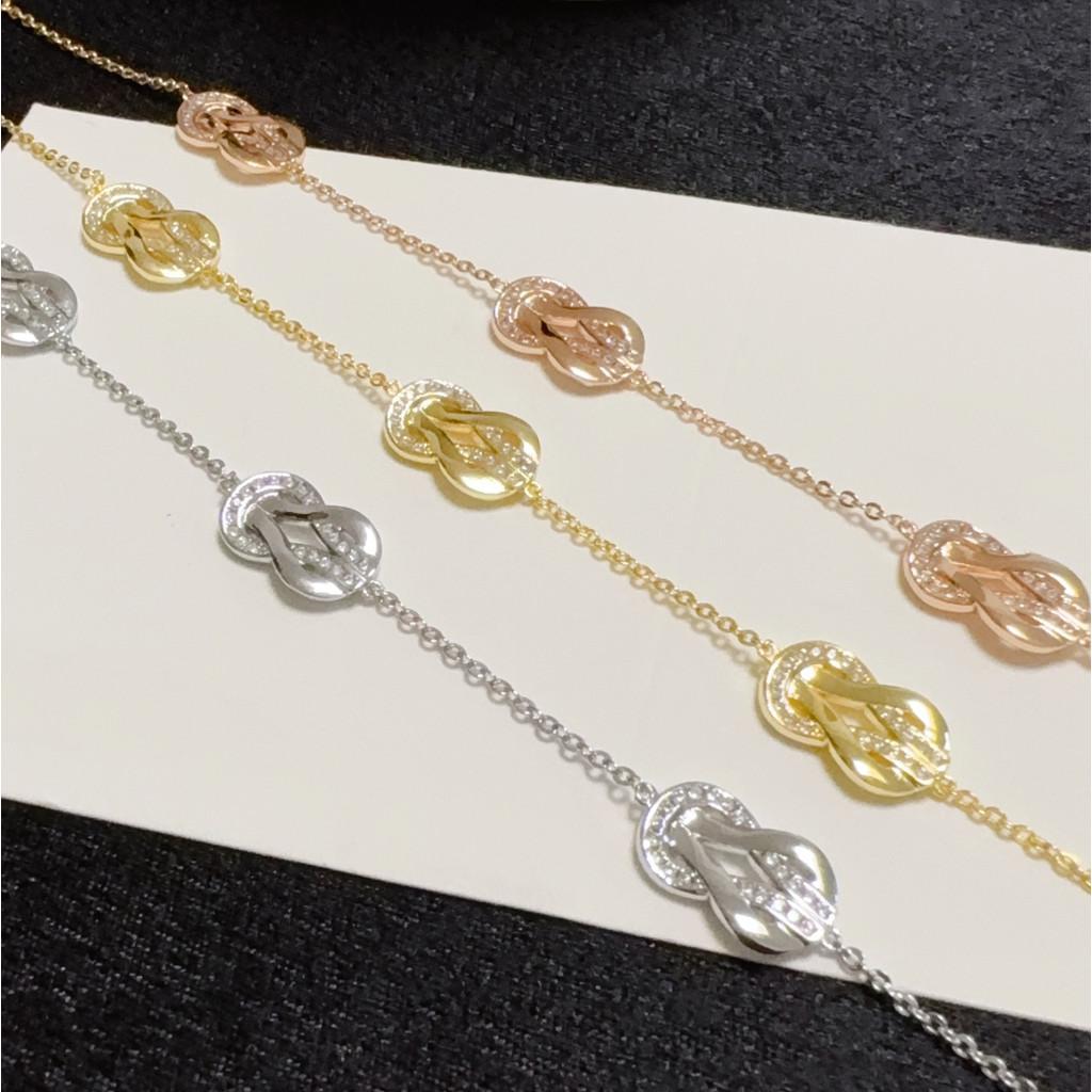 

Half full diamond, three small horse hooves, 8-shaped buckle, neutral style, high-quality small white diamond bracelet рожевий колір золота