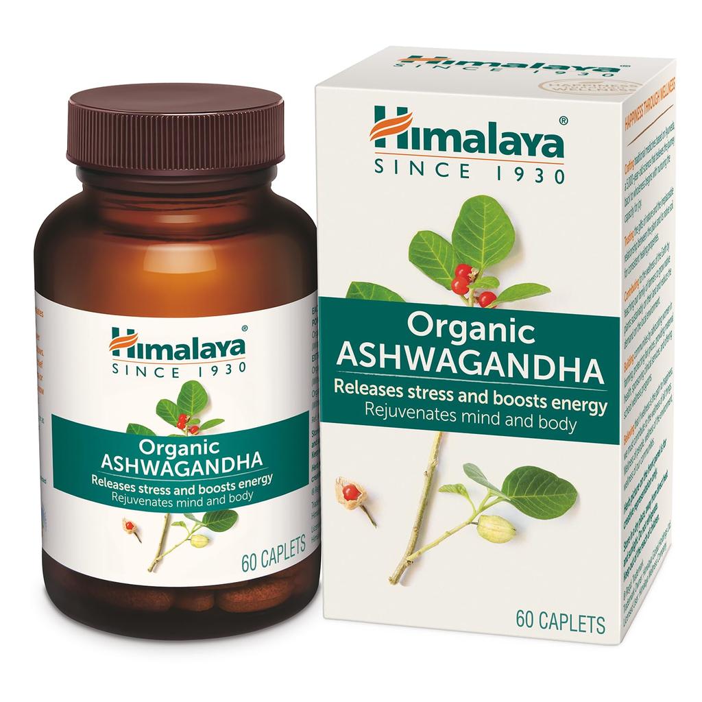 Himalaya Organic Ashwagandha 670Mg, 60 Tablets | Stress Relief Supplement For Energy, Relaxation And General Wellness
