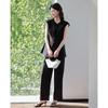 TERRE BLEUE Women's Sleeveless Vest and Pants Set