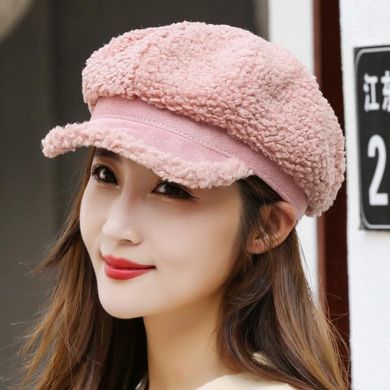 Fashion Cute Women Warm Berets For Women Outdoor Autumn Winter Casual Lady Octagonal Retro Cap Hat