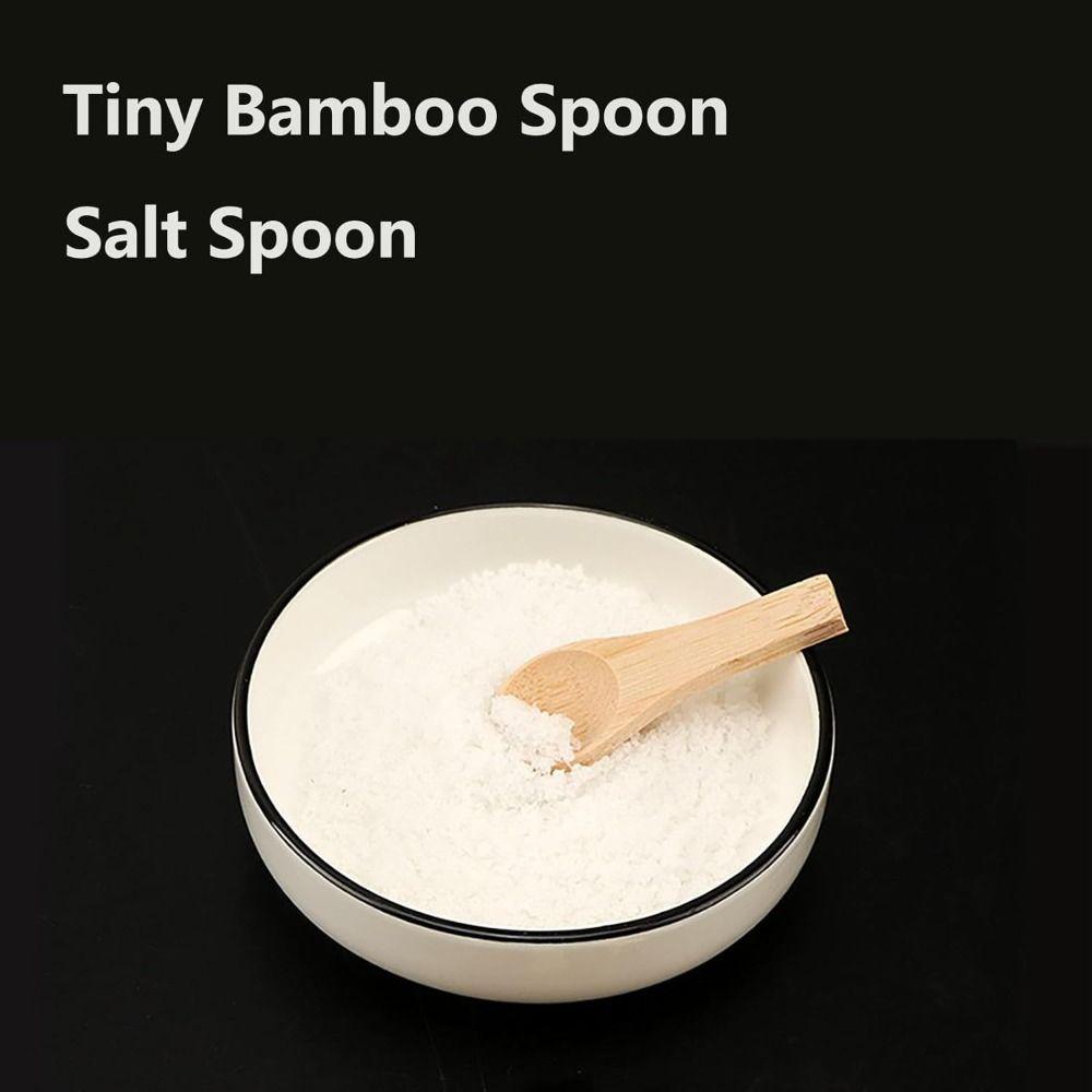 Wooden Tiny Wooden Spoons 2.16 In Handmade Bamboo Tiny Spoons Salt Spoons  For Ice Cream