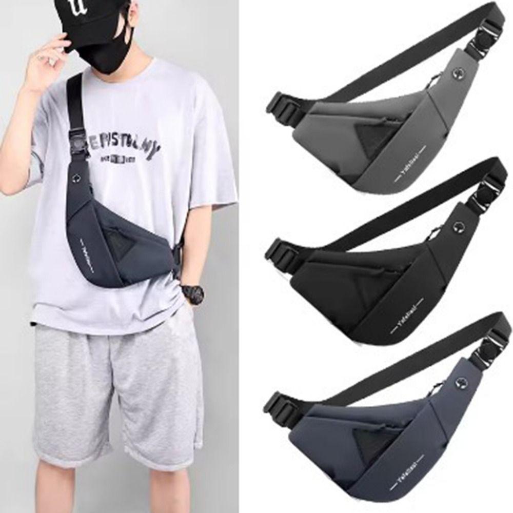 Waterproof Men Sling Bag Large capacity Crossbody Bag Trend Chest Bag  Cycling