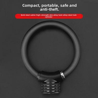 Electroplated Anti-Theft Mountain Bike Cable Lock: Portable, Mini, and Secure