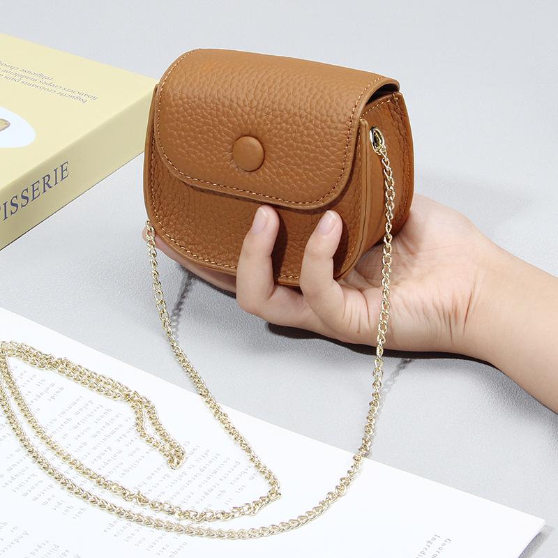 Portmoneu mini crossbody din piele naturală pentru femei