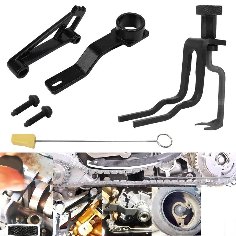 Timing Belt Tools for 4.6L 5.4L 6.8L Phaser Holder Timing Chain Locking Wedge and Valves Spring Compressor Tool