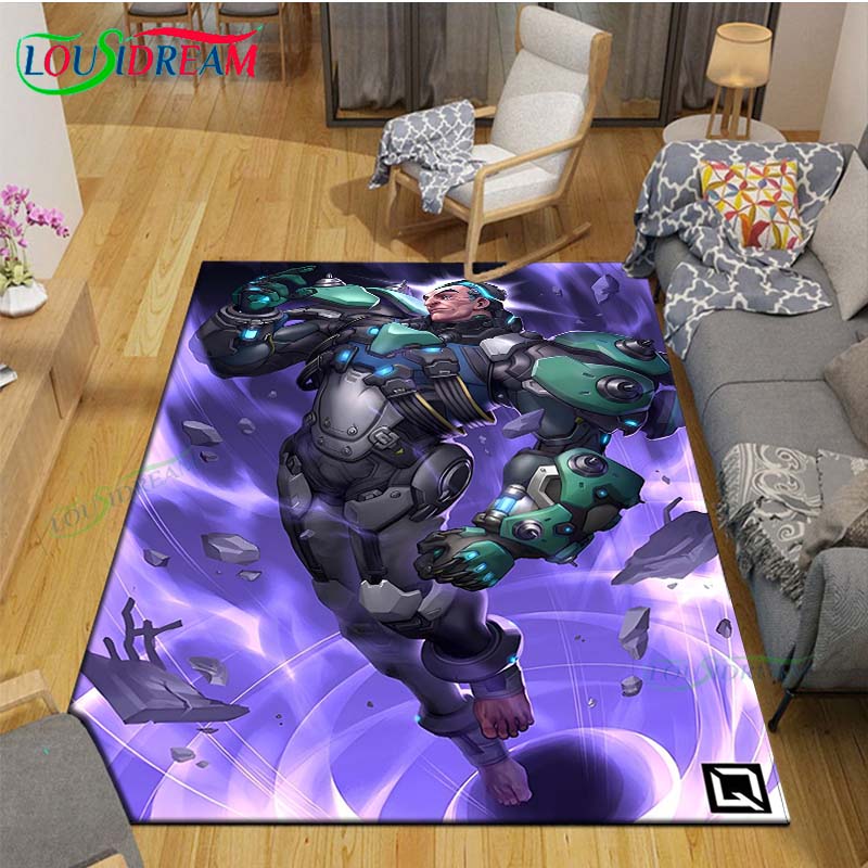 Classic Game Role O-Overwatch Printed  Carpets Living Room Anti-Skid Area Rug Kids Bedroom Mats Game Mat Large Carpet Decor