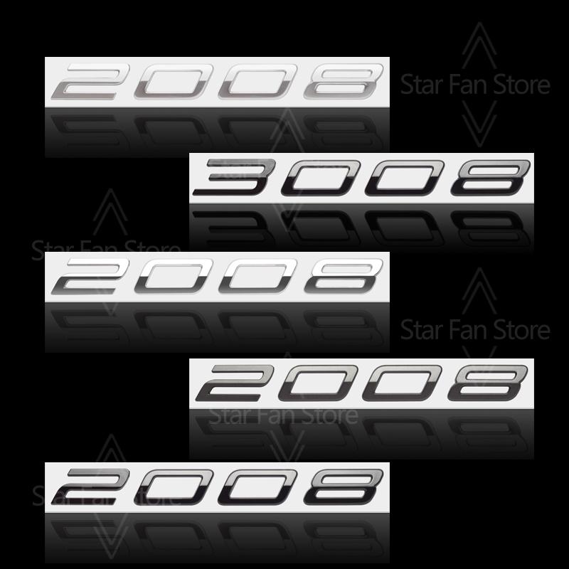 Metal For New Peugeot 3008 2008 5008 Logo Badge 3D Stickers Fender Emblem m Decal Auto Accessories Letter Decoration Car Styling