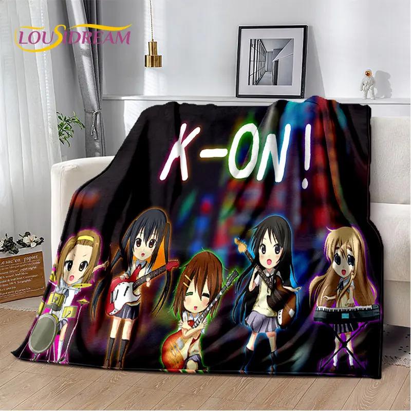 K-ON Cartoon Cute Lolita Kawaii Girls Мягкое плюшевое одеяло, фланелевое одеяло, плед для гостиной, спальни, кровати, дивана, пикника 75x90cm