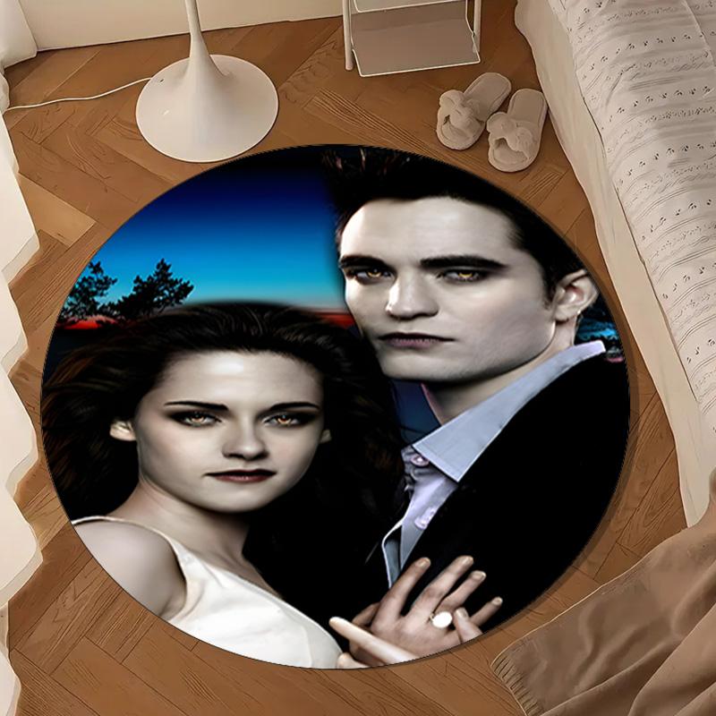 vampire Saga Romance Round Rug for Livingroom,Bedroom, Palyroom, Chair Rug, Area rug, Circle Carpet, Large Size Fan Christmas gift