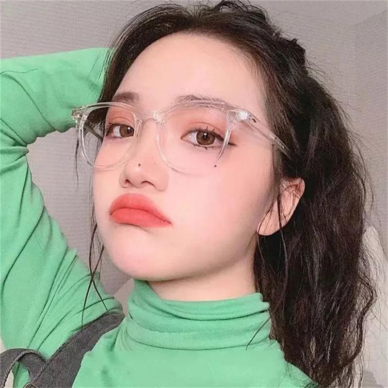 2023 Myopia Glasses Fashion Anti-Blue Glasses For Women And Men Popular Big Square Glasses College Students Nearsighted Oculos