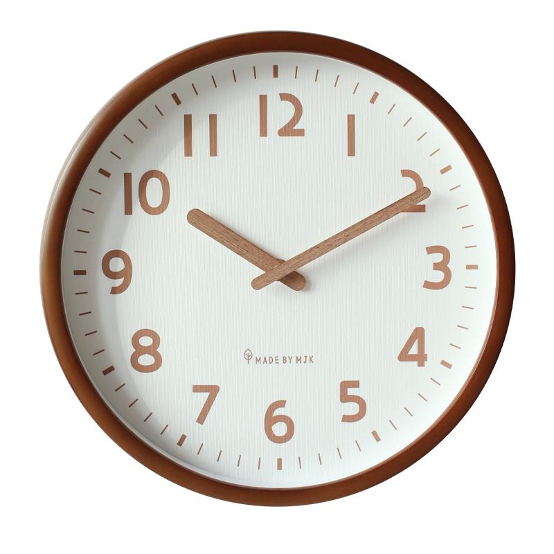 

Простые настенные часы из массива дерева для гостиной, 2025 год, новые домашние настенные часы, бесшумные часы, настенные кварцевые часы белый