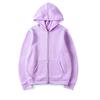 Unisex Hooded Zip-Up Sweatshirt Solid Color Casual Long Sleeve Pullover Men Women Winter Loose Fit