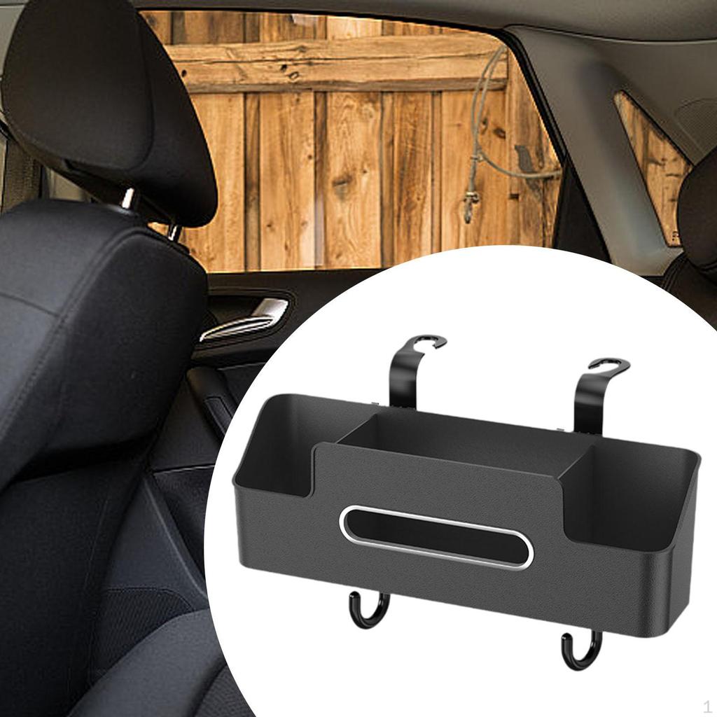 Seat Back Storage Box Backseat Organizer Multifunctional Hanger Cup Holder
