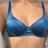 Minimalist Smooth Satin Bra with Wide Double Straps