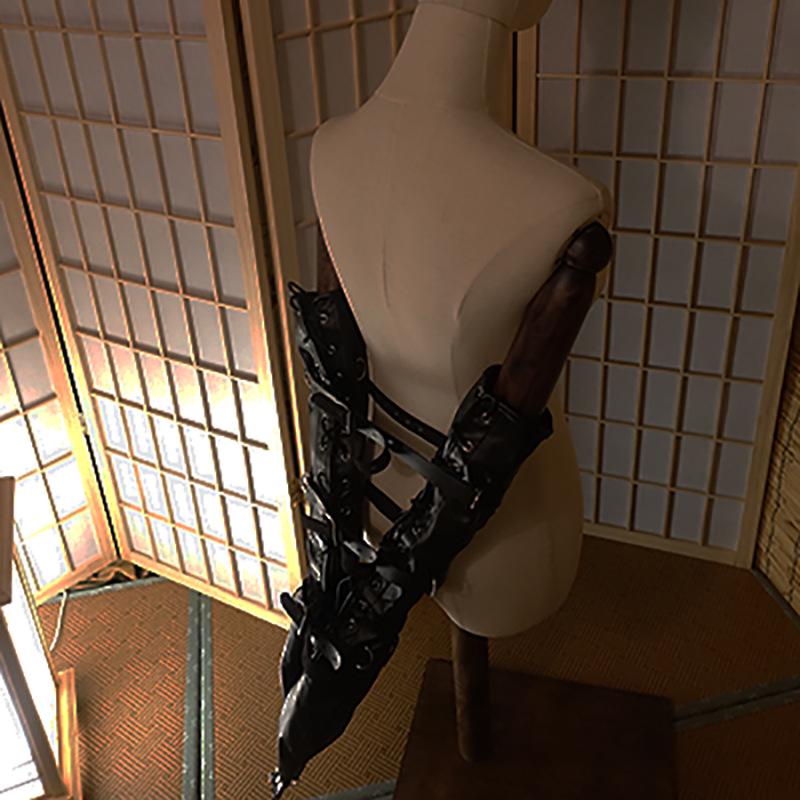 Single-Hand Reverse Glove Restraint for BDSM Training
