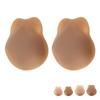 1 Pair Rabbit Ear Shape Silicone Nipple Cover Portable Adhesive Nipple Patch for Women
