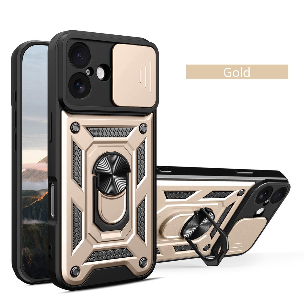 Armor Shockproof Case For Iphone 17 16 15 14 13 12 Pro Max PLus 12 13 Mini Car Magnetic Holder Ring Stand Camera Protector Cover