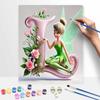 Disney Tinker Bell digital oil painting art kit DIY handmade floral letter L home decoration gift