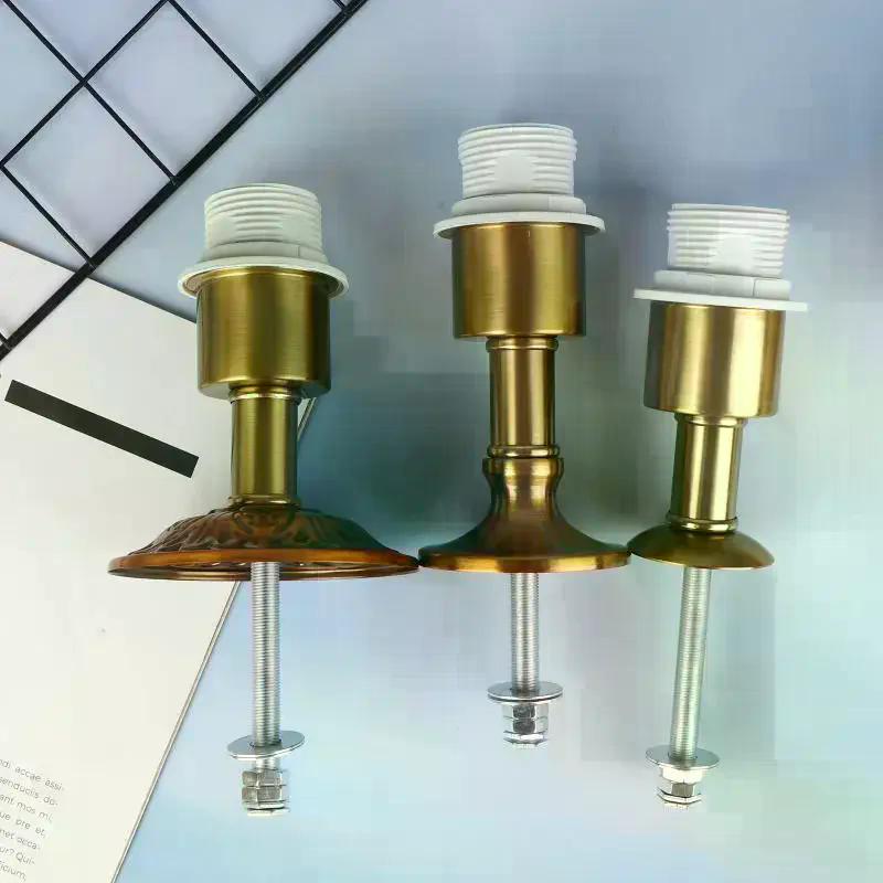 Skrivebordslampeholder Fast base E27 Skrue Lampemunning Metall Jern DIY Belysningstilbehør DIY Skrivebordslampekomponenter Lampeskjerm