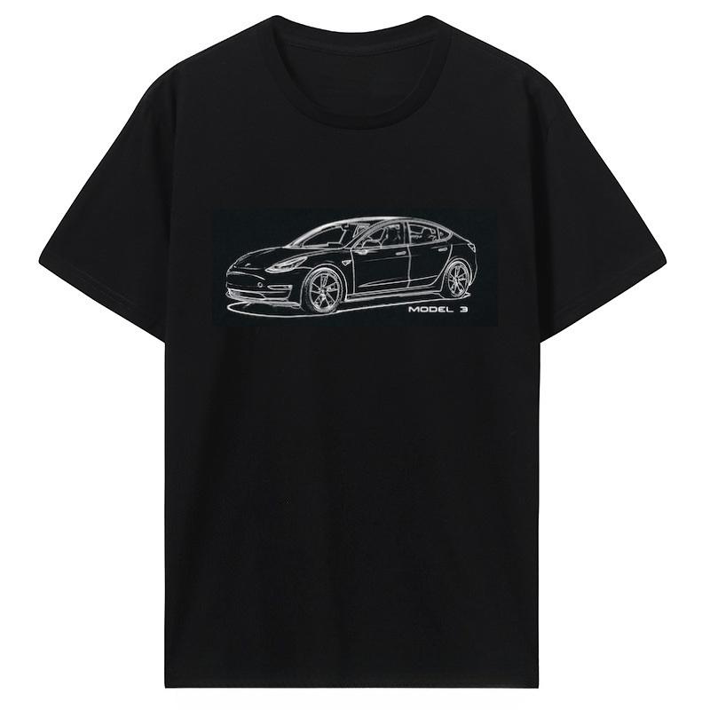 Summer High Quality Graphic Tshirt Fashion Tshirt M3 EV TTeslasmotors Fan Car Tees ONeck Tshirt Unisexs Print Tops