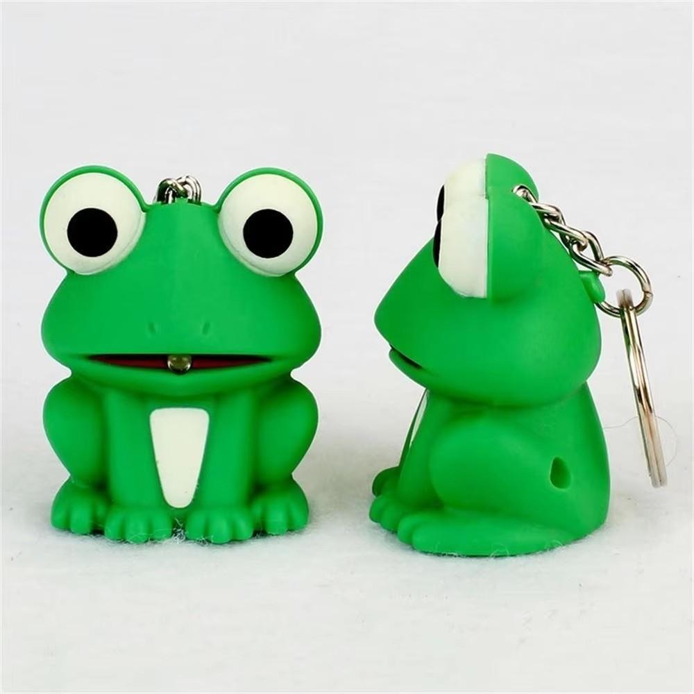 Sound Key Frosch Schlüsselanhänger Metallringe Cartoon Schlüsselanhänger Neuer Tier Schlüsselanhänger Taschendekoration