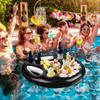 Inflatable Drink Holder Cup Holder Porous Fruit Red Wine Mobile Phone Water Inflatable Ice Bed Swimming Pool Plate