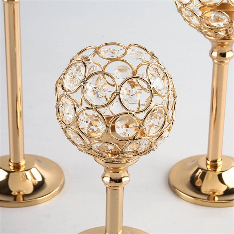 Sophisticated Crystal and Metal Candlestick Candle Holder for Modern Home Decor and Gifts
