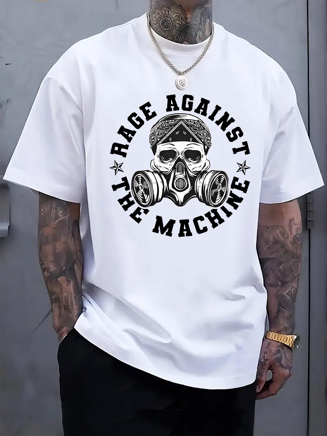 Angry Machine Band Logo Print Round Neck Short Sleeve Tsh... XXL